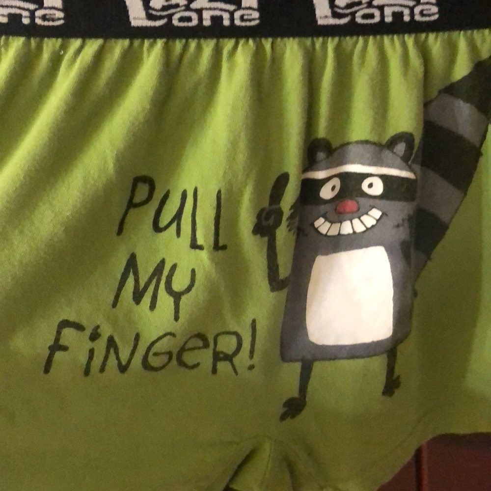 Boys size small lazy one boxers funny